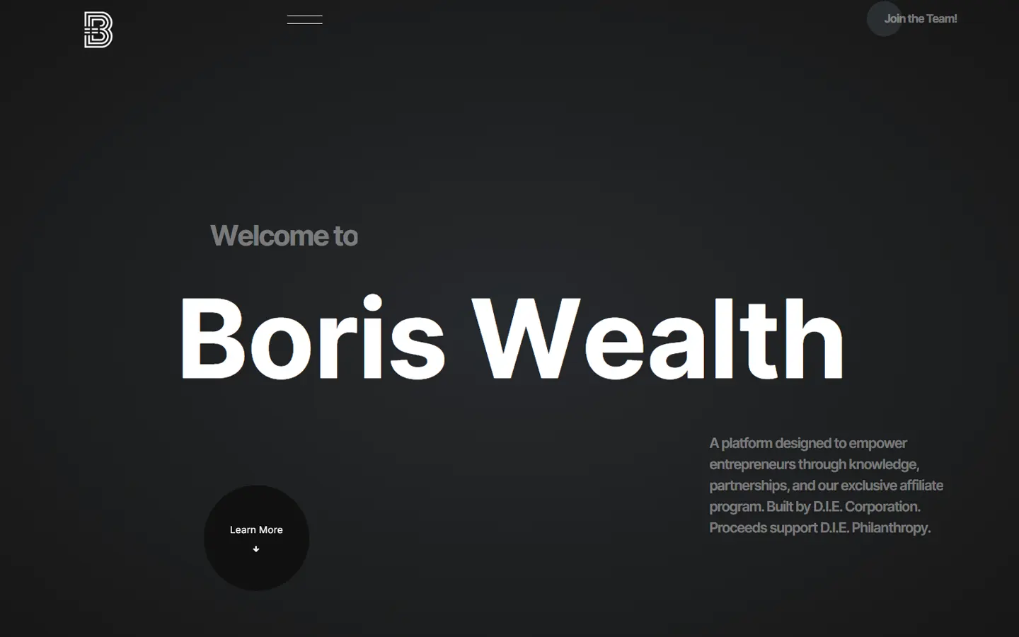 Boris Balabanov Landing Page
