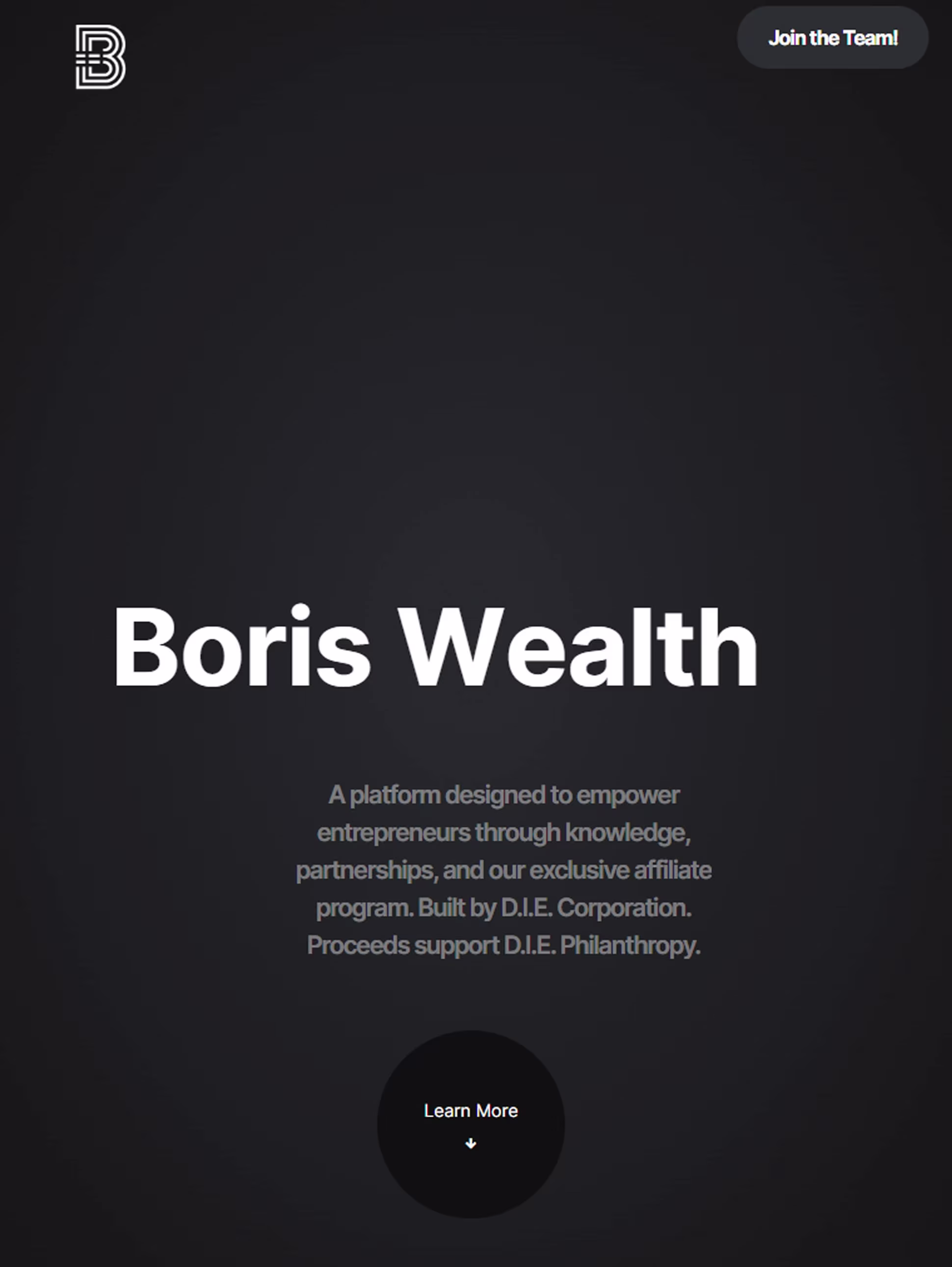 Boris Wealth Website